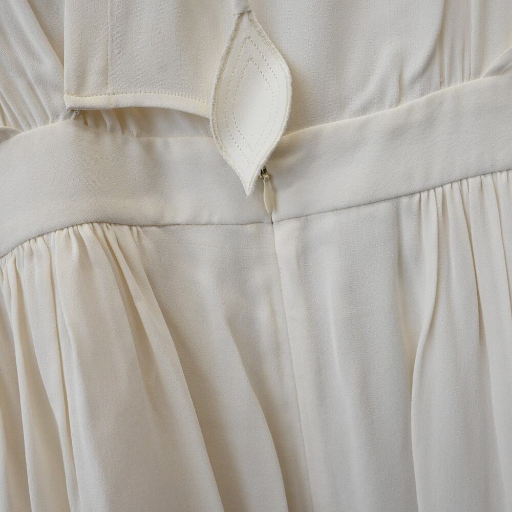 TORY BURCH Evalene New Ivory Sleeveless Tie-Shoulder Maxi Dress Size 8 - Picture 6 of 13